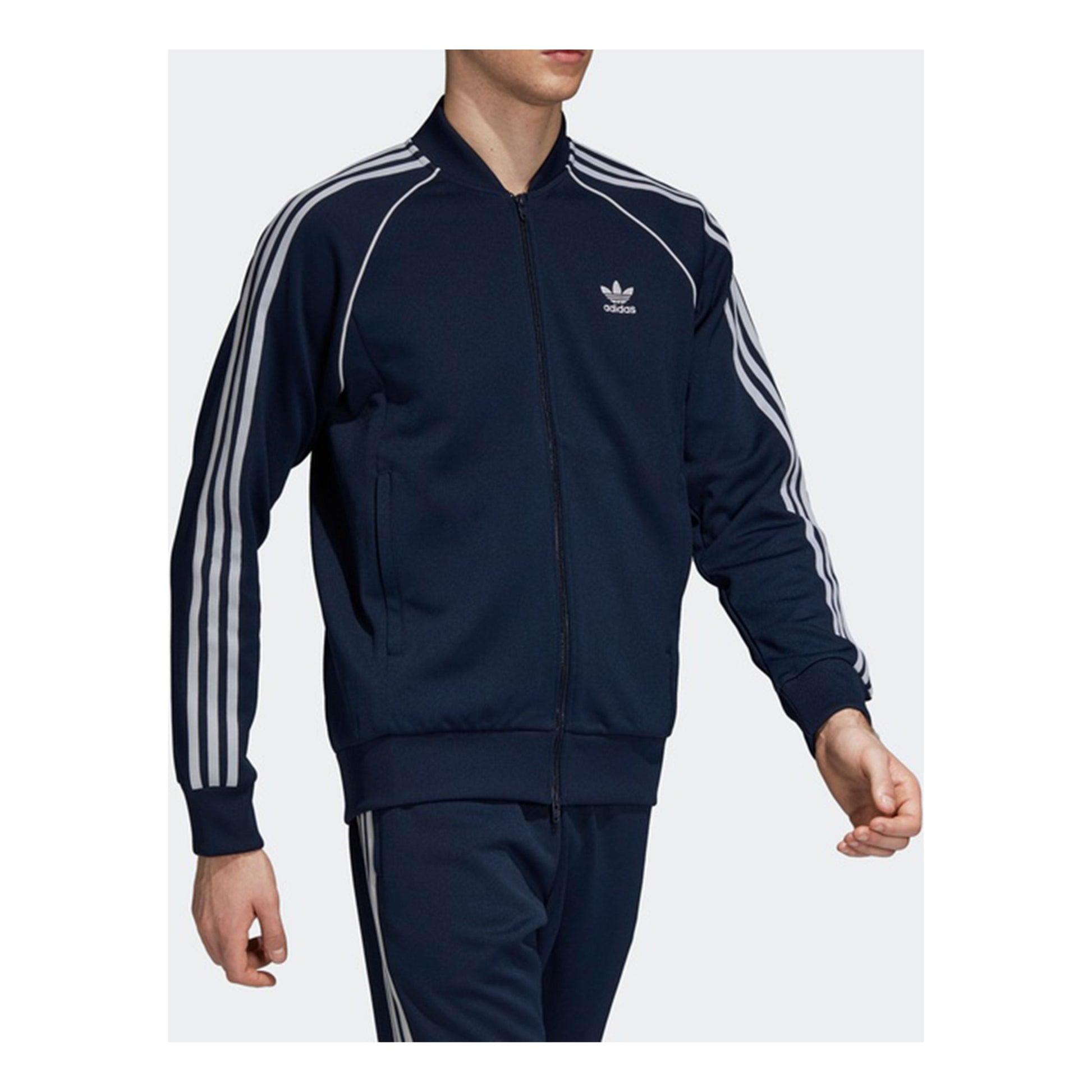 adidas originals Zipper Sports Jacket Navy Blue DH5822