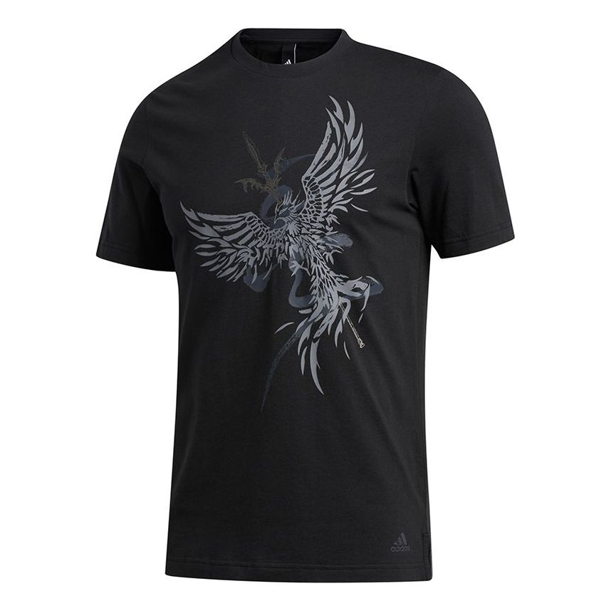 adidas M Wj Gfx T Stor Series Sports Stylish Printing Short Sleeve Black GJ5097