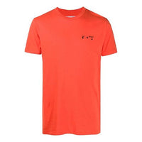 Off-White FW20 Logo Applique Short-sleeve Tee Men's Orange OMAA027E20JER0012010