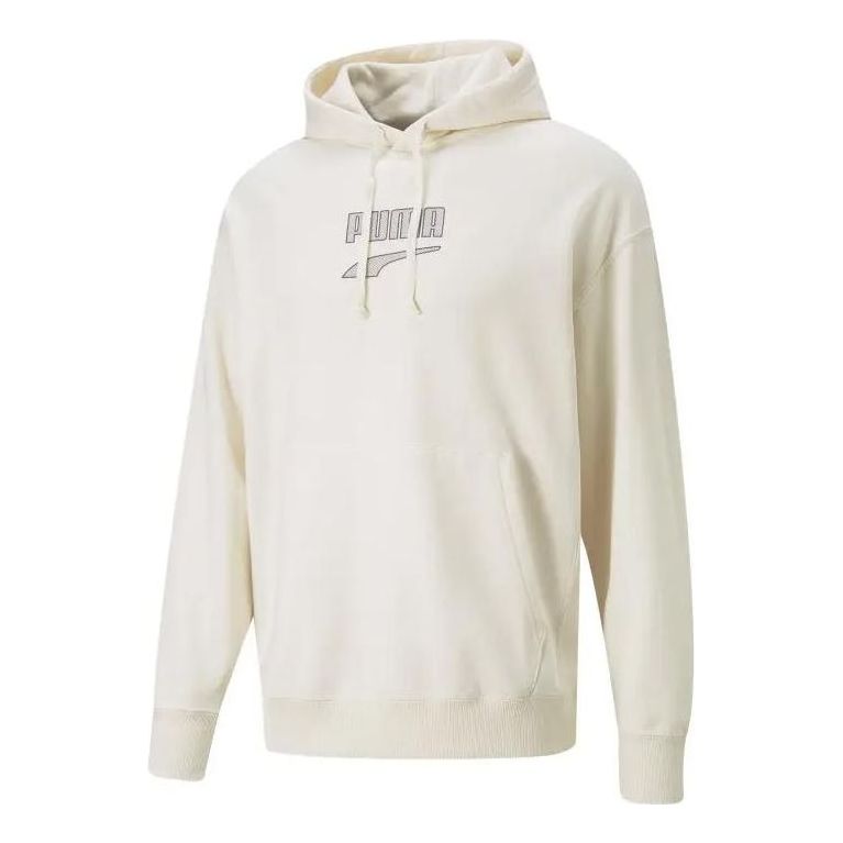 PUMA Downtown Logo Hoodie 'White' 537754-99