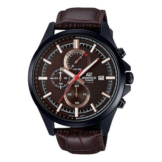 CASIO Quartz EDIFICE Brown Strap Mens Brown Analog EFV-520BL-5A2021
