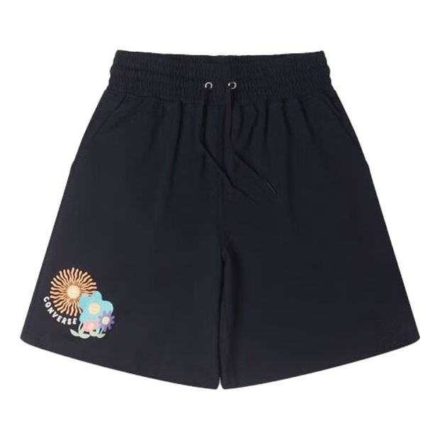 (WMNS) Converse Grow Together Knit Shorts Asia Sizing 'Black' 10025446-A02