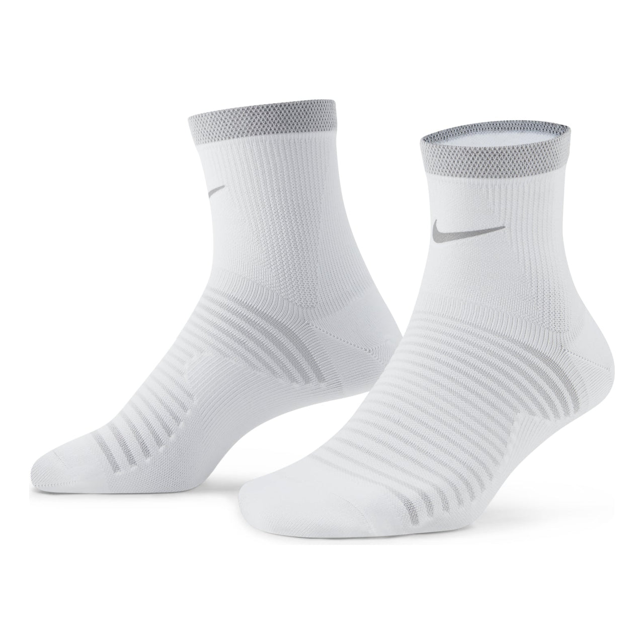 Nike Spark Lightweight Reflective Logo Sports Running Socks One Pair White DA3588-100
