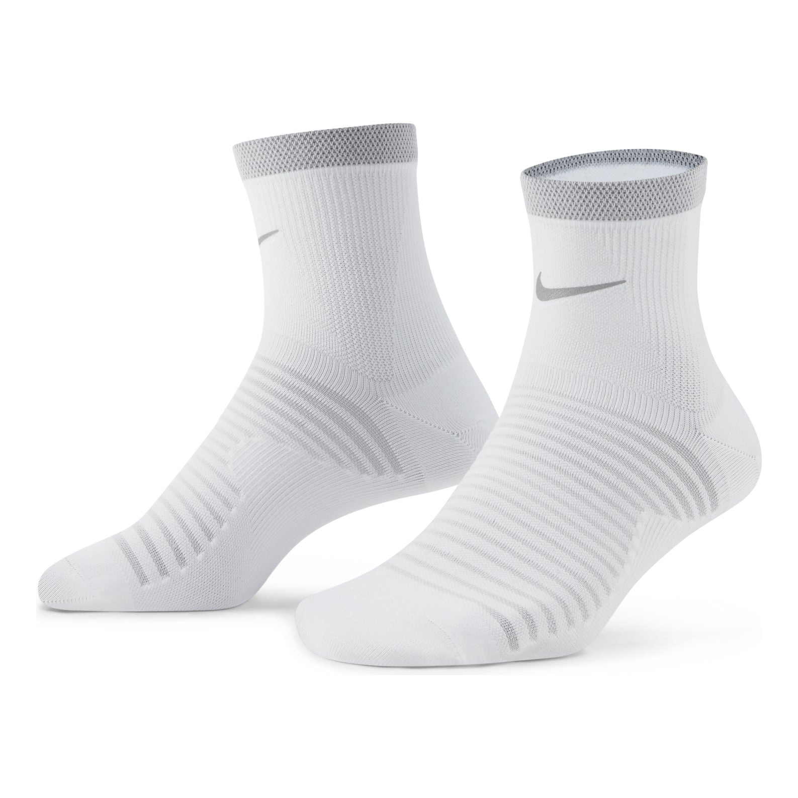 Nike Spark Lightweight Reflective Logo Sports Running Socks One Pair White DA3588-100