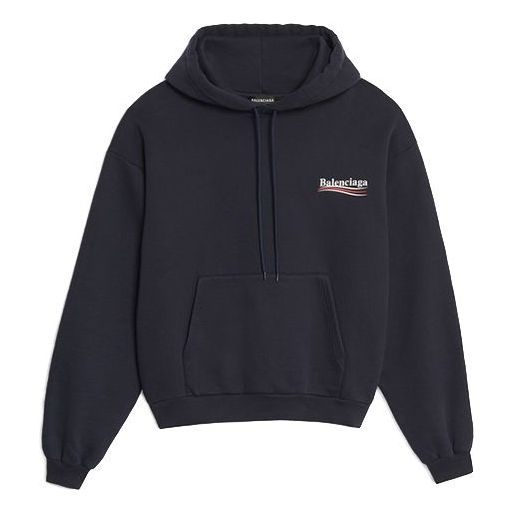 Balenciaga Logo Printing Unisex Navy Blue 556145TBV144128
