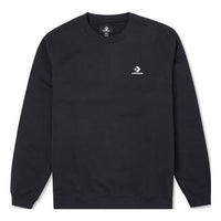 Converse Go-To Embroidered Star Chevron Brushed Back Fleece Crew Sweatshirt Asia Sizing 'Black' 10024510-A01
