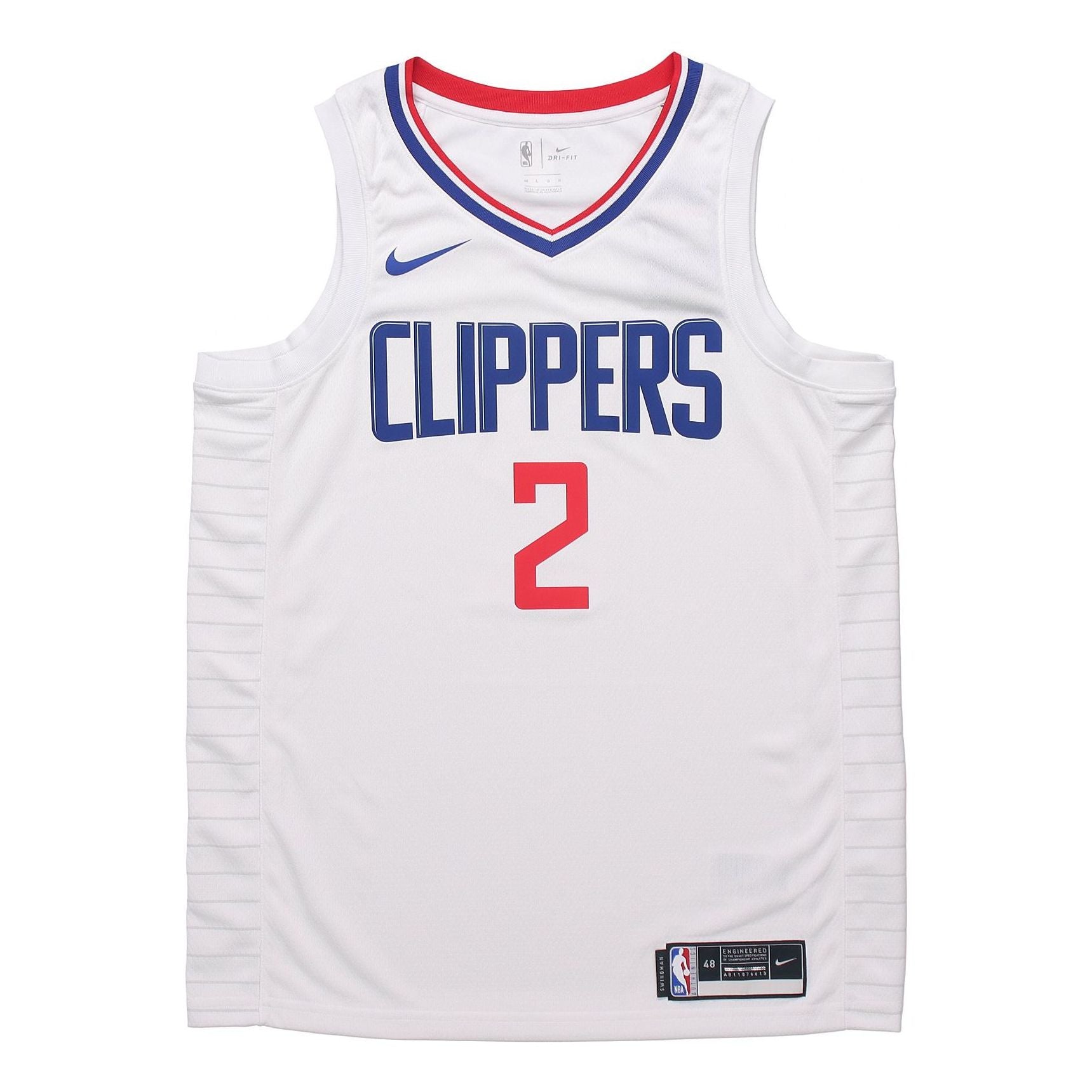 Nike NBA Quick Dry Sports Basketball Jersey/Vest SW Fan Edition 2020 Season Los Angeles Clippers Leonard 2 White CW3594-100