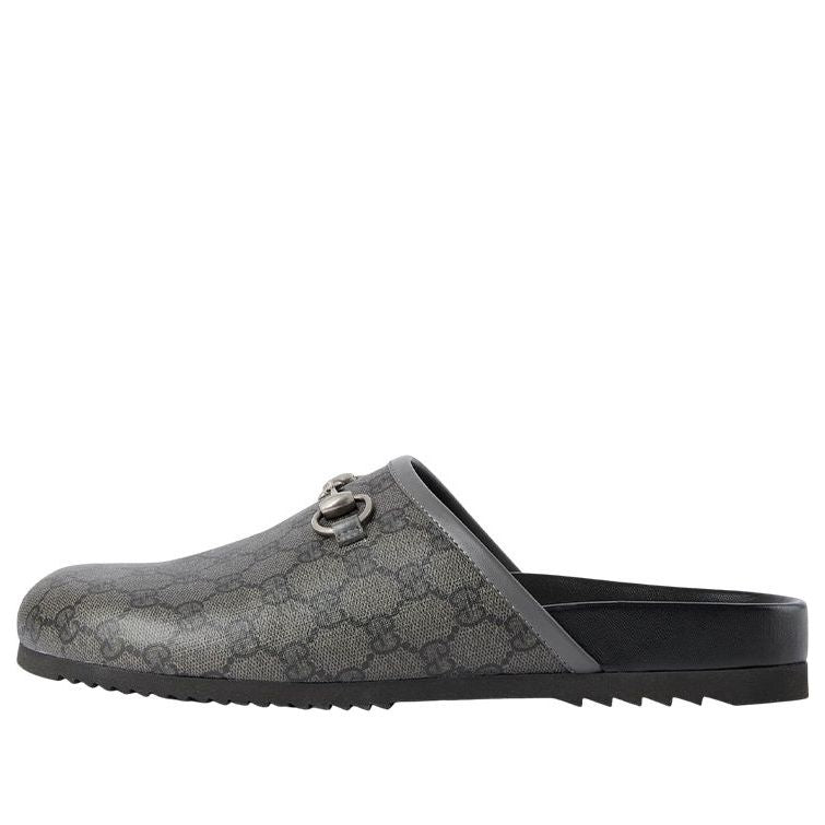 Gucci GG Supreme mule with Horsebit 'Grey Black' 738964-FABP9-8746