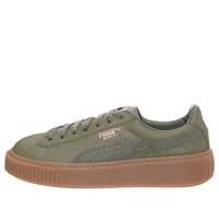 (WMNS) PUMA Basket Patforml Leisure Green 366716-04