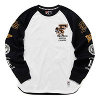 FILA FUSION Athleisure Casual Sports Full Print Round Neck Pullover Long Sleeves White T11M115206A-WT