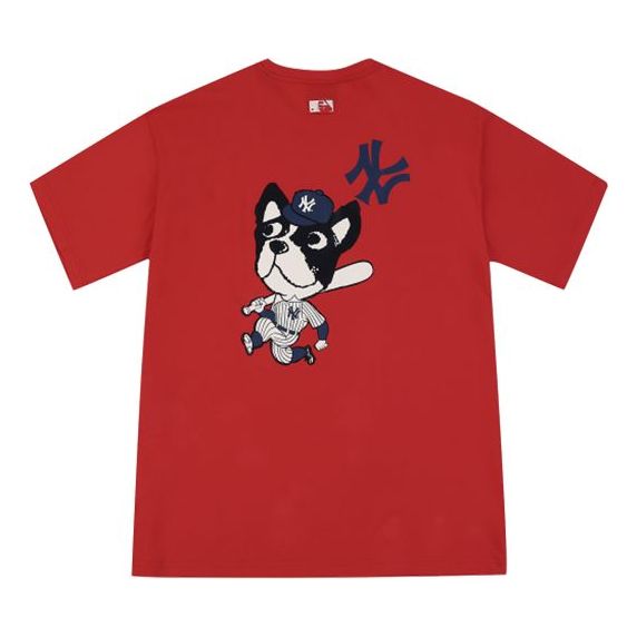 MLB Unisex New York Yankees Cartoon Series Printing Tee Red 31TSCM031-50R
