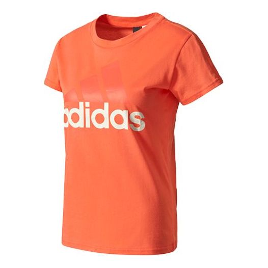 (WMNS) adidas Classic Large logo Printing Short Sleeve S97215