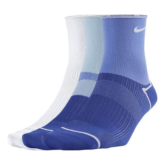 Nike Everyday Plus Lightweight Dri-FIT 3 'White Light Blue Dark Blue' CK6021-905
