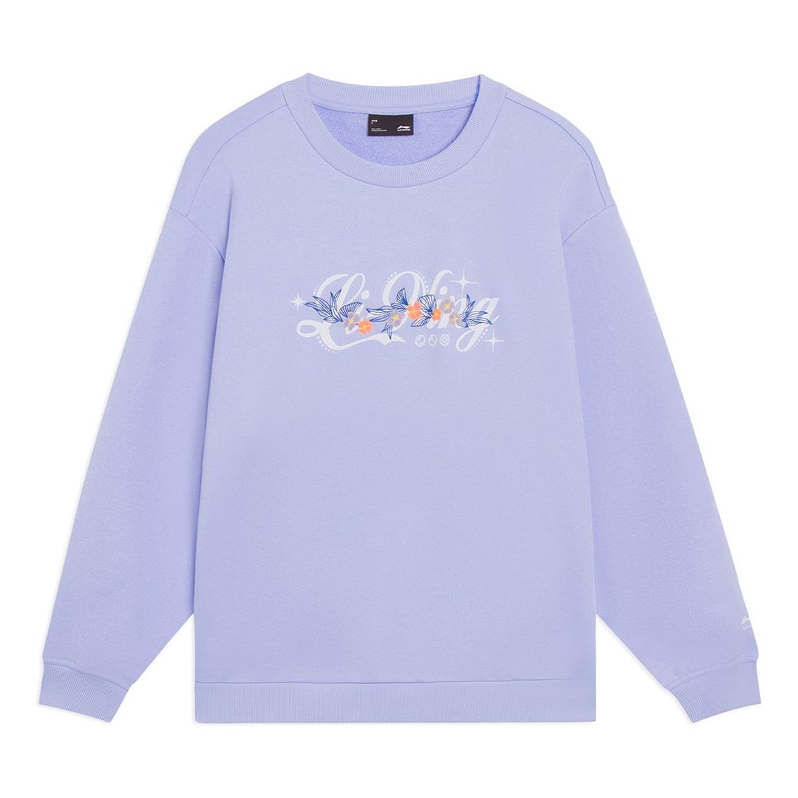 (WMNS) Li-Ning Logo Print Pullover 'Lilac' AWDT020-4