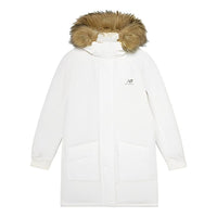 (WMNS) New Balance Warm Long Down Jacket Asia Sizing 'White' AWJ23345-CRM