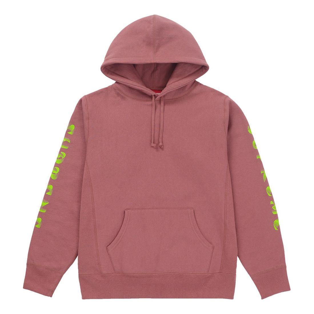 Supreme FW18 Gradient Sleeve Hooded Sweatshirt Dark Rose LOGO SUP-FW18-849