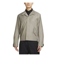 Men's Nike Solid Color Straight Casual Lapel Jacket Gray DN4094-012