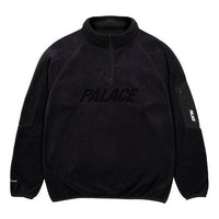 PALACE 1/4 Zip Half Zipper Alphabet Logo Round Neck Jacket Unisex Black P20PTF001