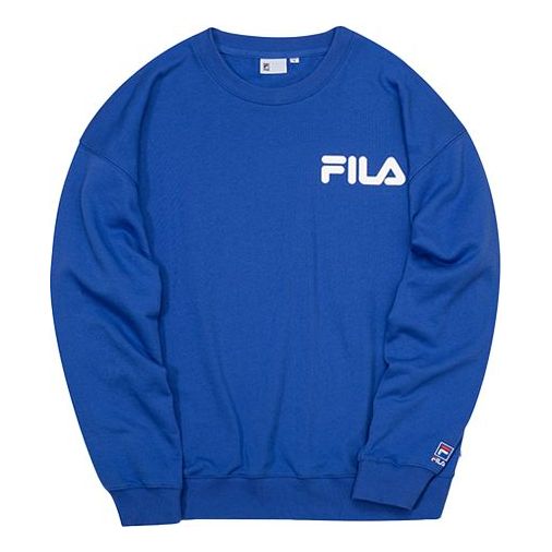 FILA FUSION Alphabet Logo Printing Sports Round Neck Pullover Unisex Blue T11U038205F-BU