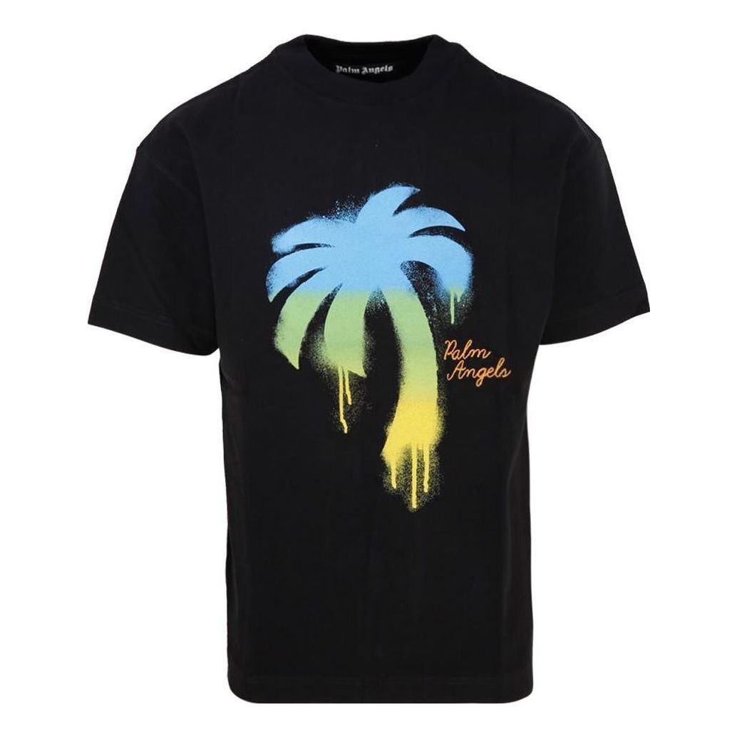 Palm Angels The Palm Classic T-Shirt 'Black Green' PMAA001F22JER0111055