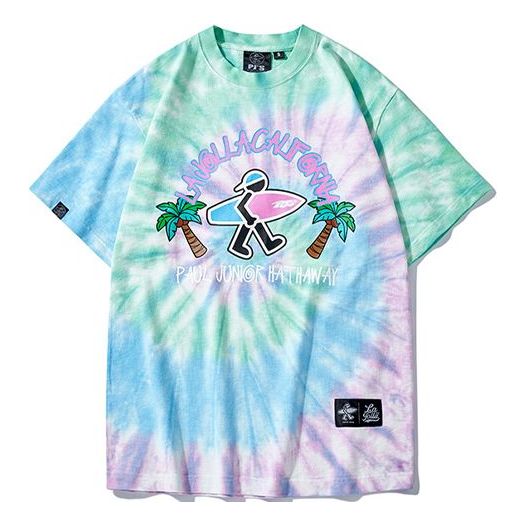PJs Vigor Tie Dye Printing Short Sleeve Unisex Multi-Color 20SSTS1022-P