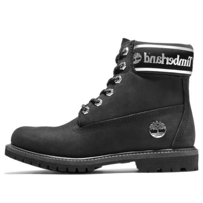 (WMNS) Timberland 6 Inch Premium Wide Fit Waterproof Boots 'Black Nubuck Logo' A41CX001