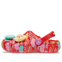 (GS) Crocs Classic Lined Elevated Sweethearts Clogs 'Red multi' 207814-610