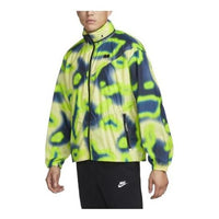 Nike Contrasting Colors Bloom Printing Stand Collar Sports Jacket Green DM2165-821