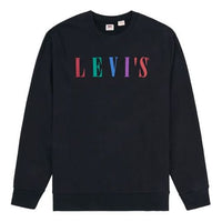 Men's Levis Multi-Color Alphabet Round Neck Printing Black 38796-0007