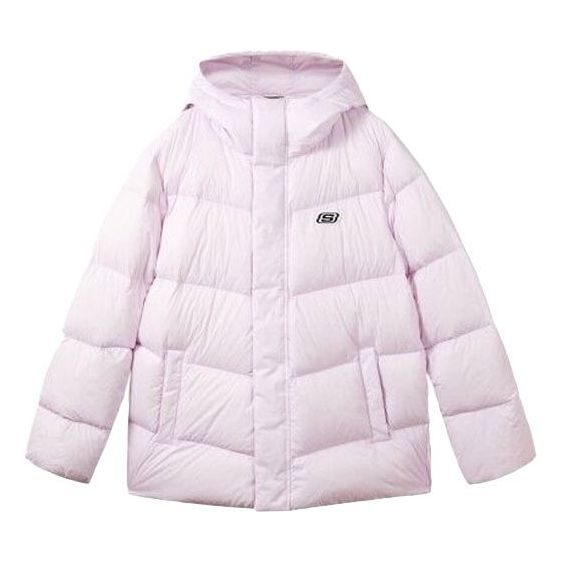 Skechers Colorful Casual Series Solid Logo Hooded Down Jacket 'Multi-Color' L422U072