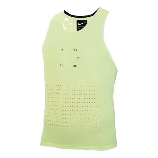 Nike TECH PACK Running Vest Yellow Green Yellowgreen CJ5771-701