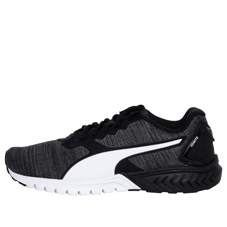 (WMNS) PUMA Ignite Dual Nm Low Top Running Shoes Black/White 191482-02
