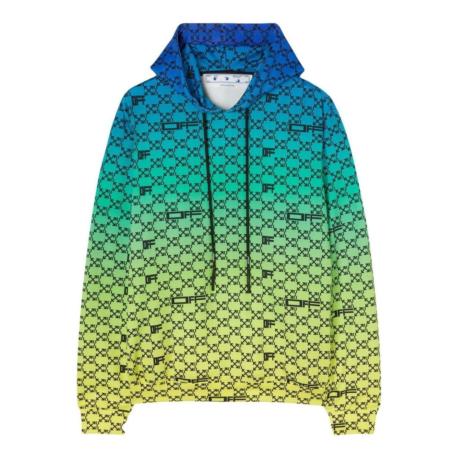 Men's Off-White SS22 Logo Full Print Gradient Loose Fit Pullover Gradient OMVE011S22FAB0018410