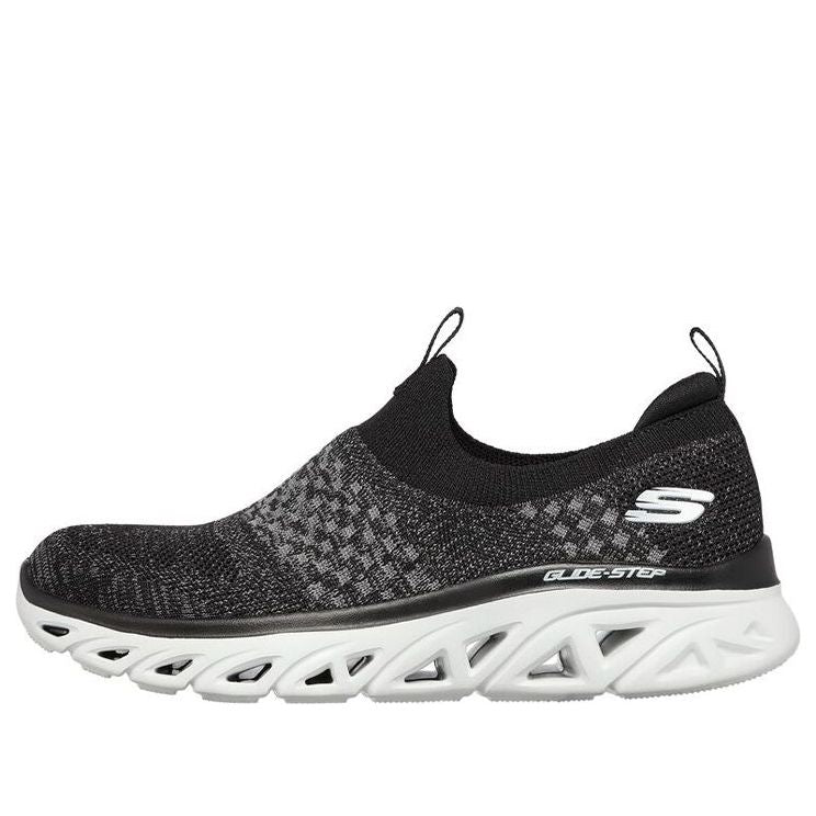 (WMNS) Skechers Glide Step Slip-on Shoes Black 149328-BKCC