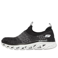 (WMNS) Skechers Glide Step Slip-on Shoes Black 149328-BKCC