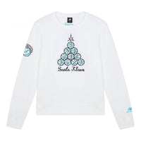 New Balance Men's New Balance Round Neck Solid Color Funny Pattern Long Sleeves White T-Shirt MT03619-WT