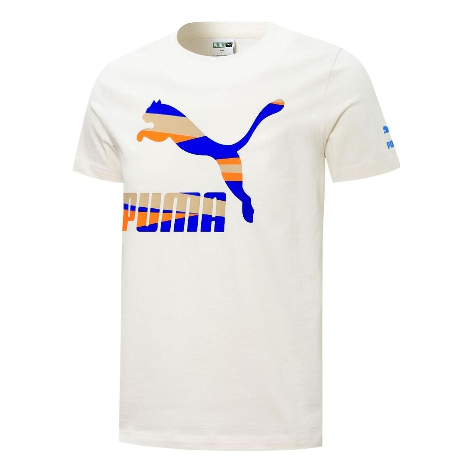 PUMA Colorful Logo T-Shirt 'White' 534990-93
