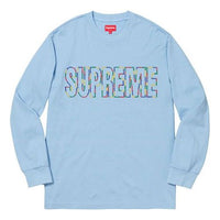 Supreme SS19 International LS Tee PaleBlue Logo Tee SUP-SS19-824