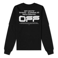 Off-White Long Sleeve Wavy Line Logo Double Sleeve OMAB022R201850041001