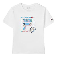 (WMNS) FILA Pure Cotton Round Neck Sports Short Sleeve White F11W128101F-WT