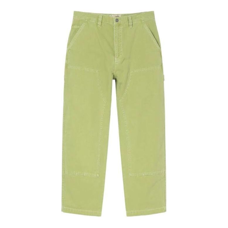 Stussy Stone Washed Canvas Work Pant 'Green' 116541