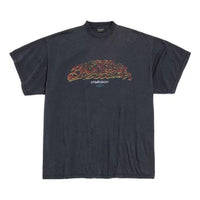 Balenciaga Offshore T-shirt Oversized 'Black Faded' 739028TPVM81568