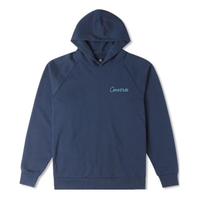Converse Raglan Elevated Hoodie Asia Sizing 'Navy' 10024580-A02