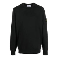 STONE ISLAND Logo Patch Crewneck Sweatshirt 'Black' 101563051-A0029