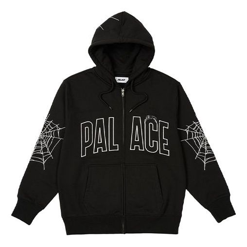 Palace Spider Zip Hood 'Black' P25CS076