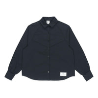 (WMNS) Nike Sportswear Icn Clsh Wvn Ls Top Long Sleeved Shirt Black DD5051-010
