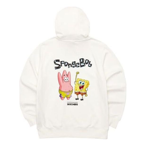 Skechers x SpongeBob SquarePants Hooded Pullover Sweatshirt 'White' L321U207-0074