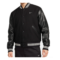 Nike Authenthics Varsity Jacket Asia Sizing 'Black White' FD7846-010
