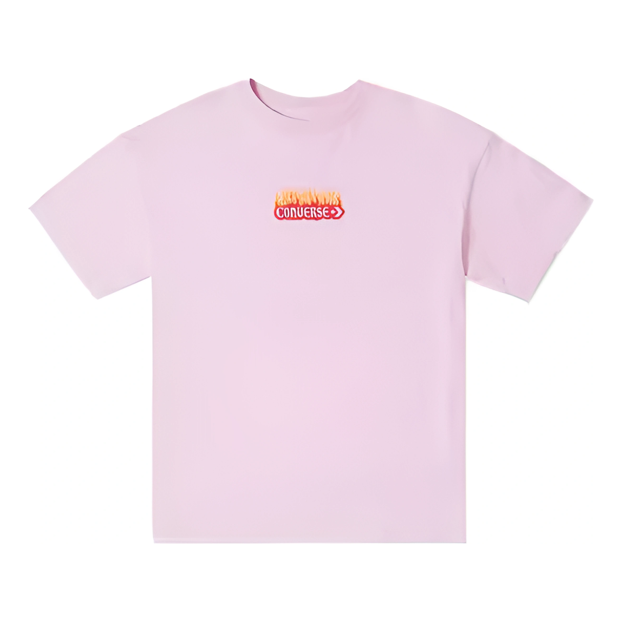 (WMNS) Converse Flaming Logo Oversized T-Shirt Asia Sizing 'Pink' 10026466-A03