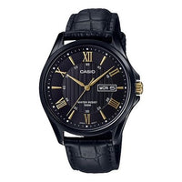 Men's CASIO STANDARD Series Retro Watch Calendar MTP-1384BL-1A Mens Black Analog MTP-1384BL-1A2021